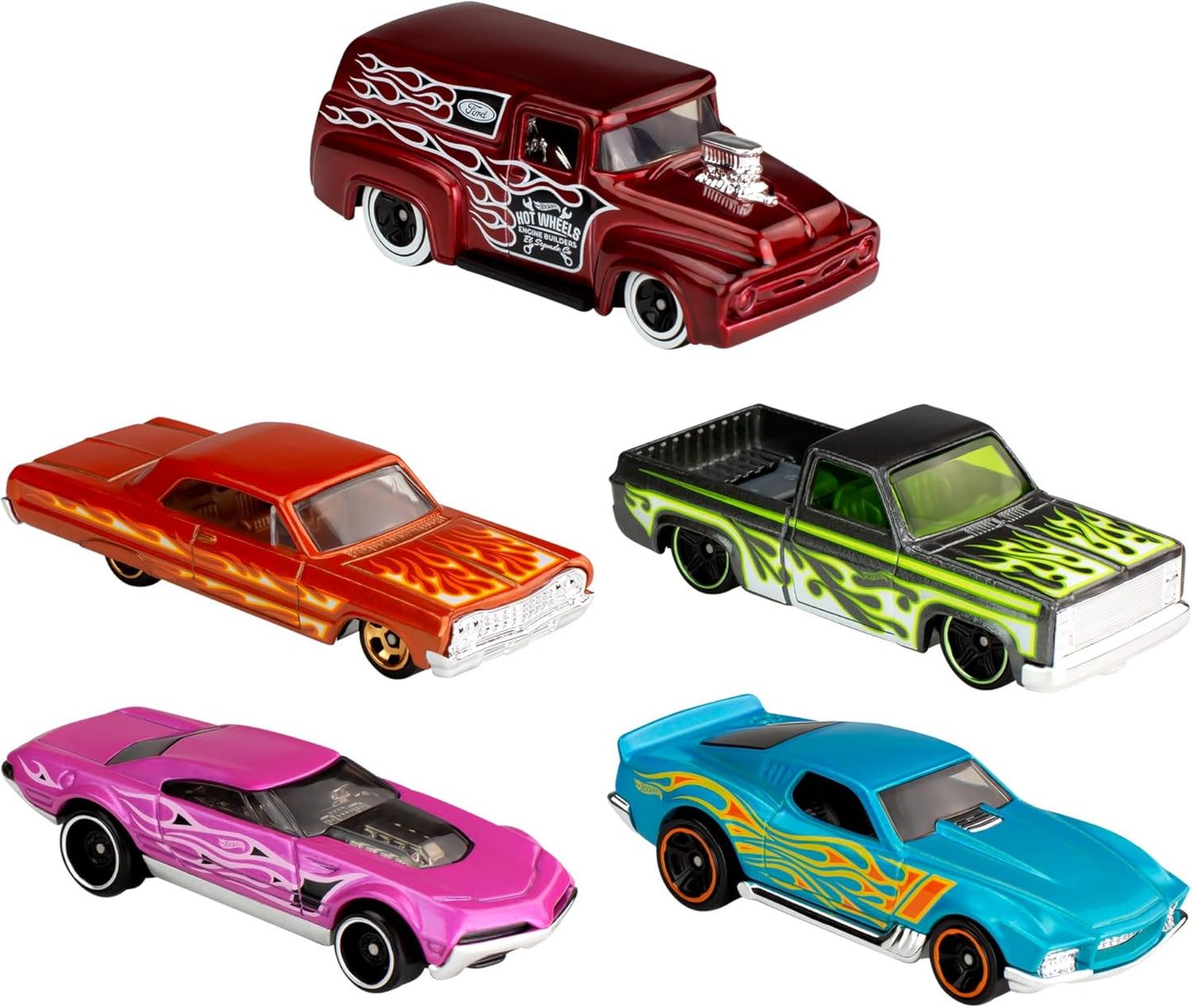Hot Wheels Cars, 5-Pack of Die-Cast Toy Cars or Trucks in 1:64 Scale (Styles May Vary)