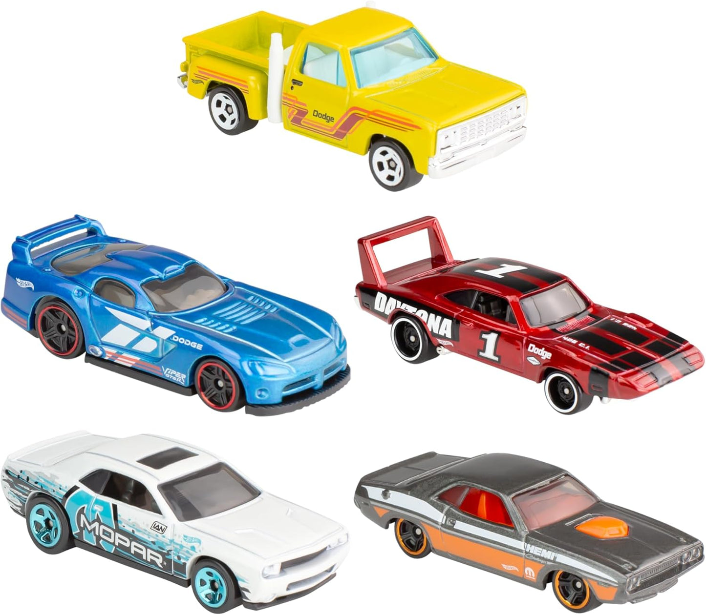 Hot Wheels Cars, 5-Pack of Die-Cast Toy Cars or Trucks in 1:64 Scale (Styles May Vary)