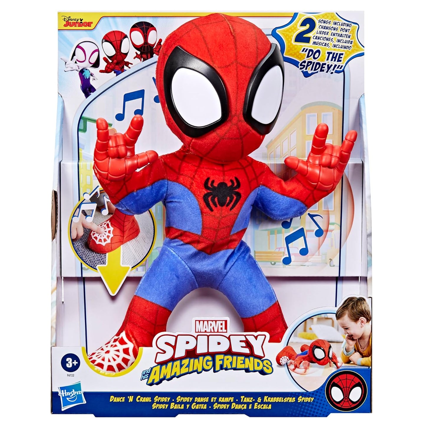 Marvel Spidey and His Fantastic Friends Spidey Dance 'N Crawl Interactive Plush Toy