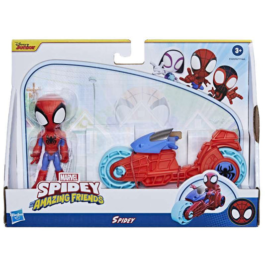 Marvel  Spidey figure 10 cm with motorcycle