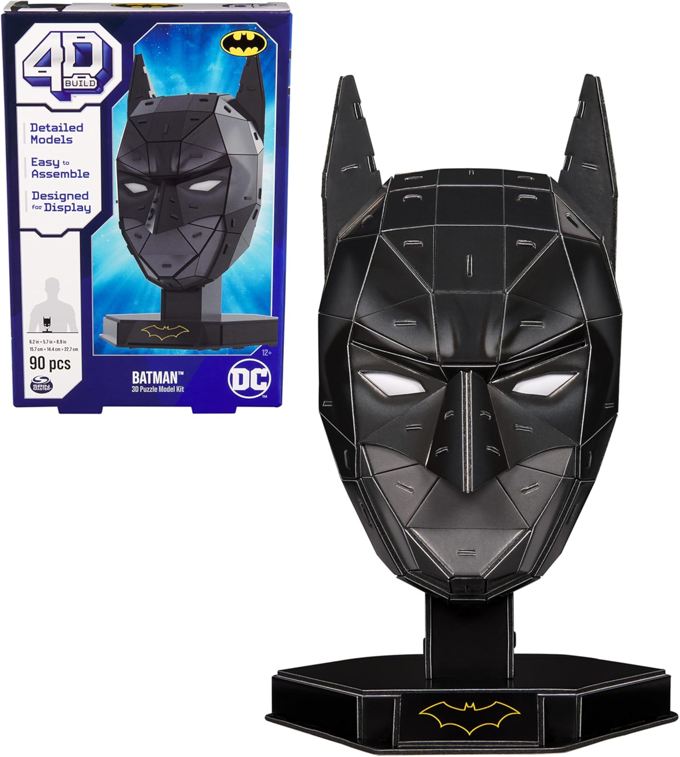4D Build DC Batman Mask 3D Puzzle Model Kit with Stand 90 Pcs