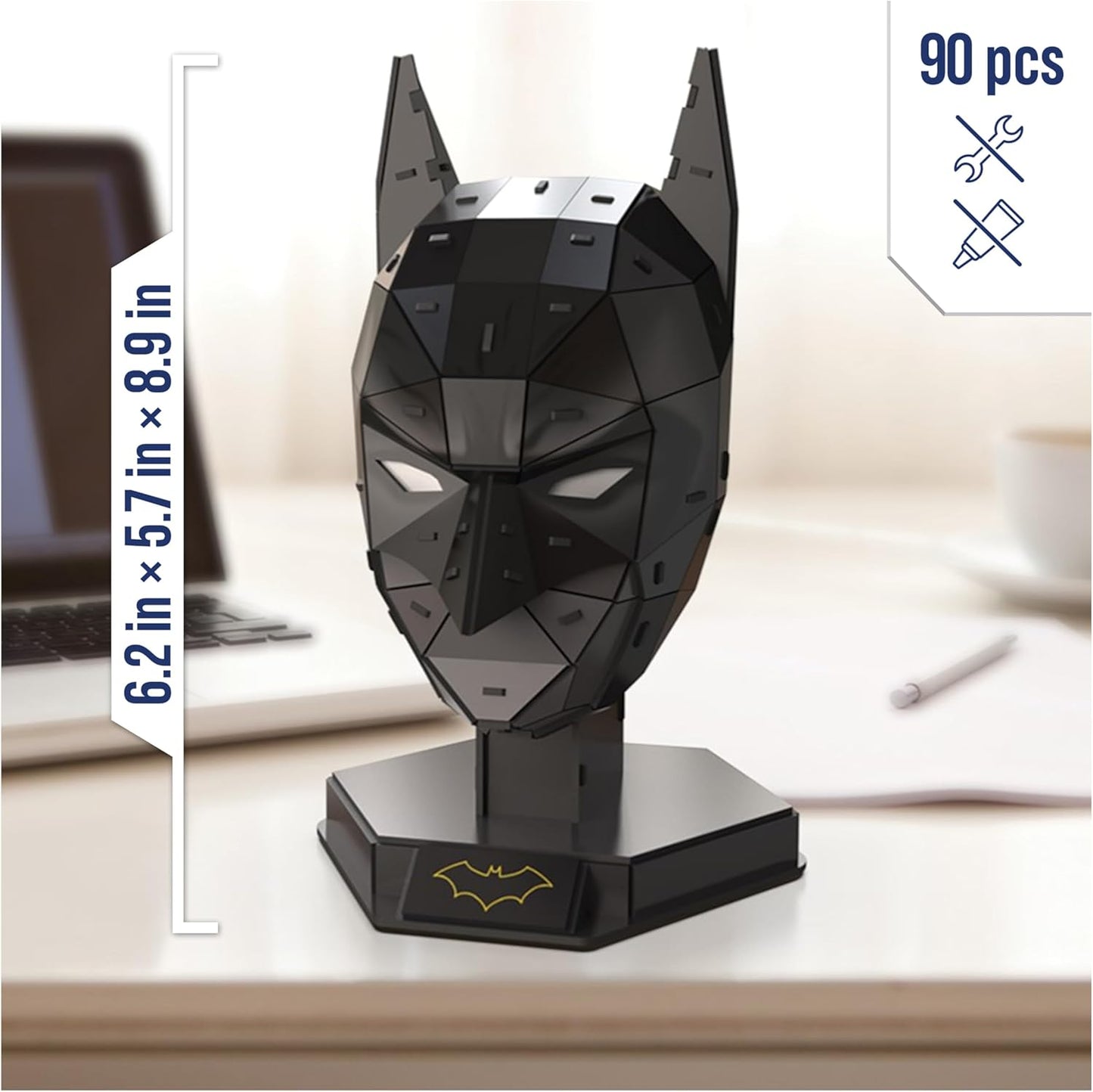 4D Build DC Batman Mask 3D Puzzle Model Kit with Stand 90 Pcs