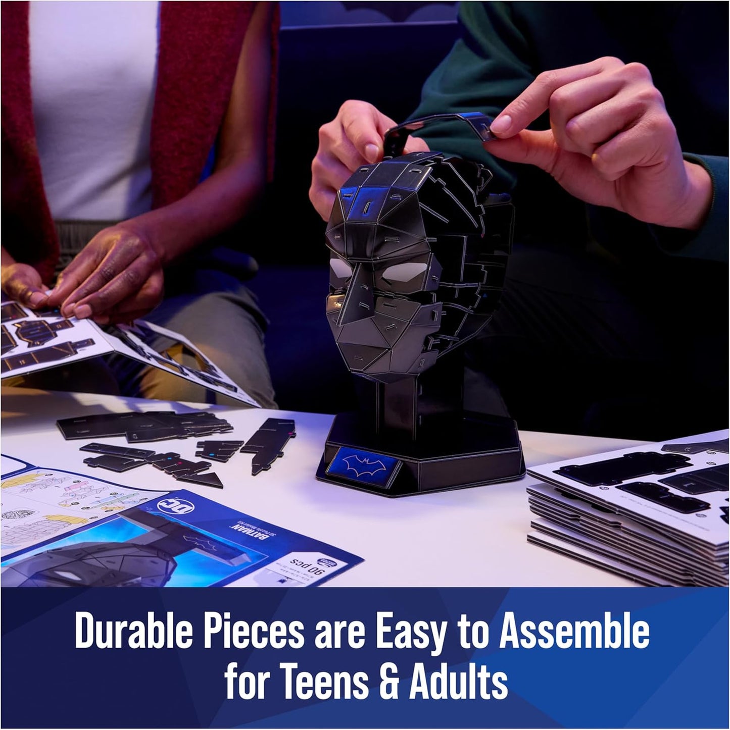 4D Build DC Batman Mask 3D Puzzle Model Kit with Stand 90 Pcs