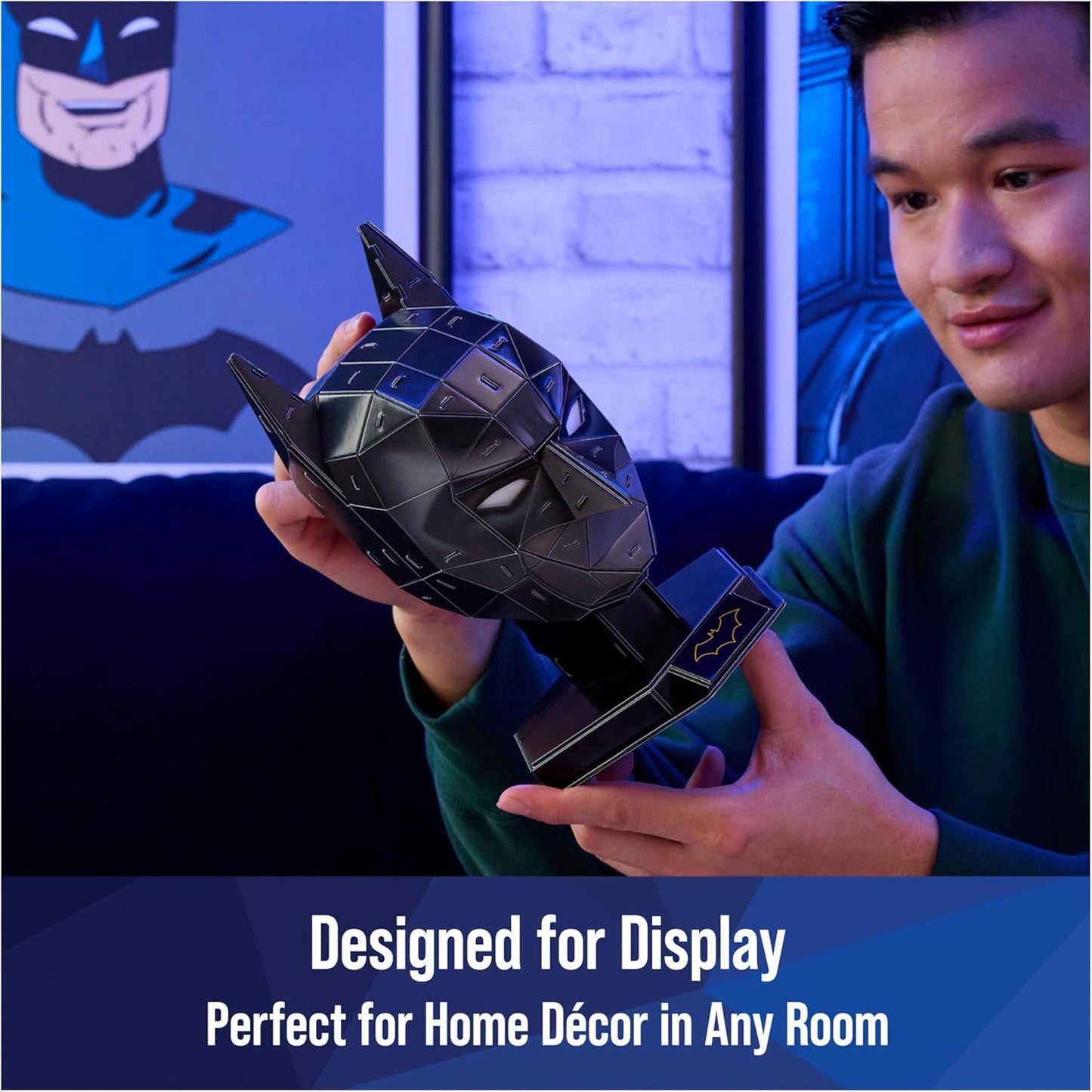 4D Build DC Batman Mask 3D Puzzle Model Kit with Stand 90 Pcs