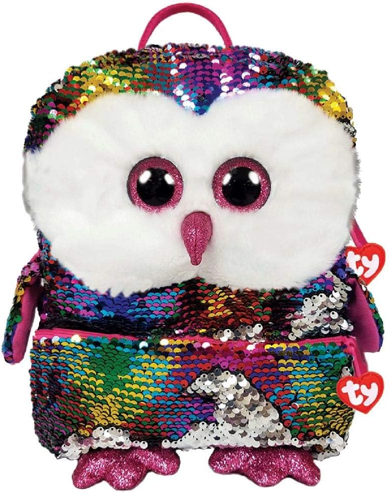 TY Beanie Boo Fashion Sequin Owl Owen Backpack