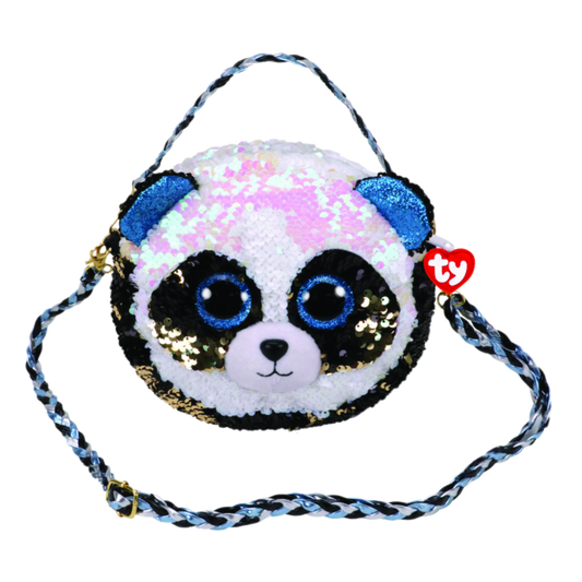 TY  Fashion Flippy Sequin Purse - Bamboo The Panda Bear