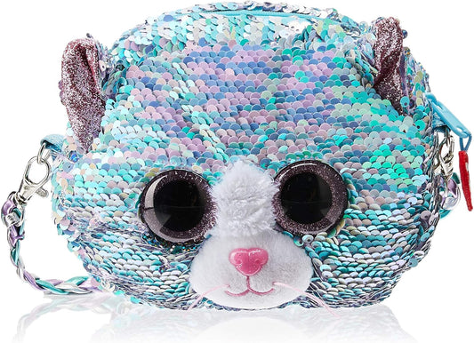 TY  Fashion Whimsy Sequin Wristlet the Cat zipper closure