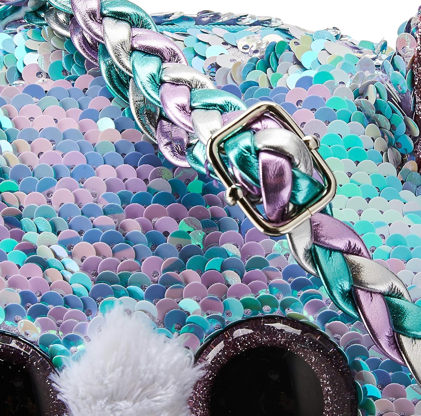 TY  Fashion Whimsy Sequin Wristlet the Cat zipper closure