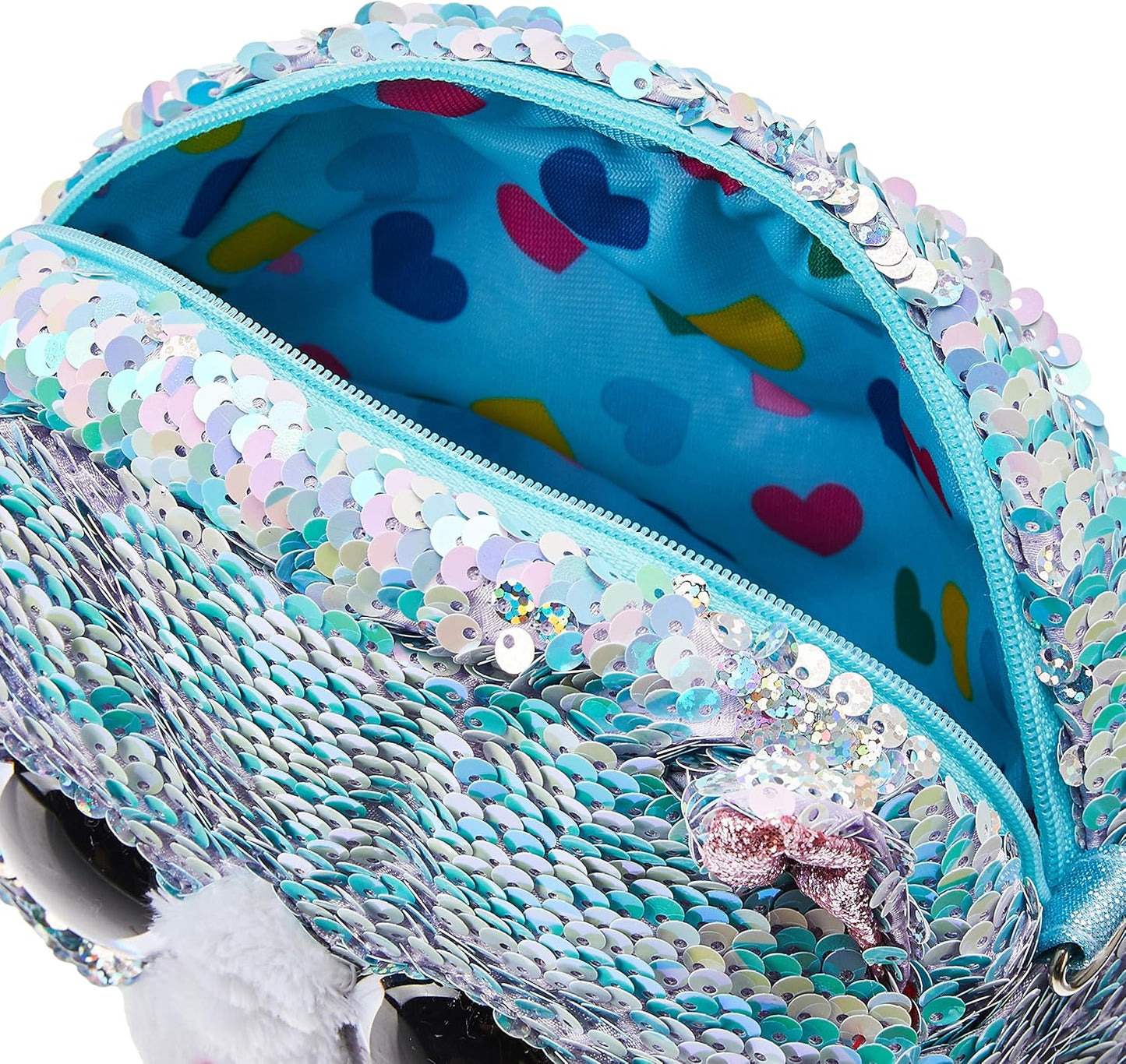 TY  Fashion Whimsy Sequin Wristlet the Cat zipper closure