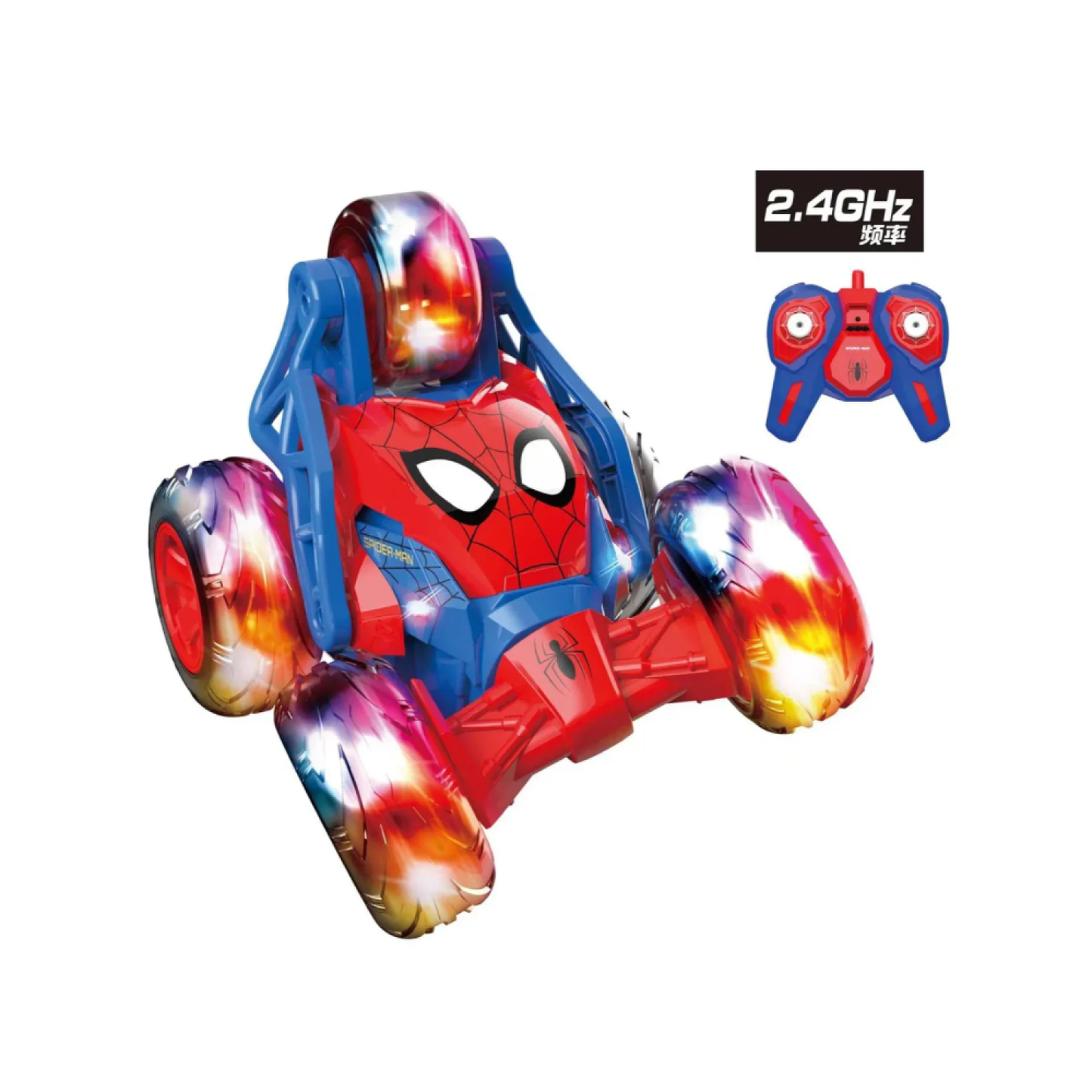 Marvel Avengers Spiderman 5 Wheel Stunt Remote Control Car