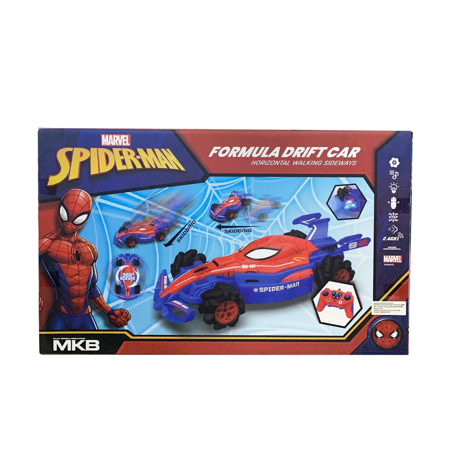 Marvel Spiderman Formula Drift Stunt Remote Control Car