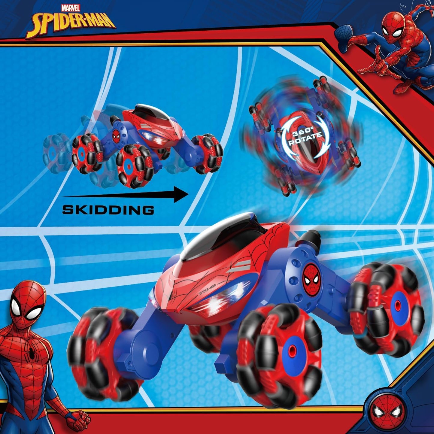 Marvel Remote Control Spider-Man Drift Vehicle  360-degree spins