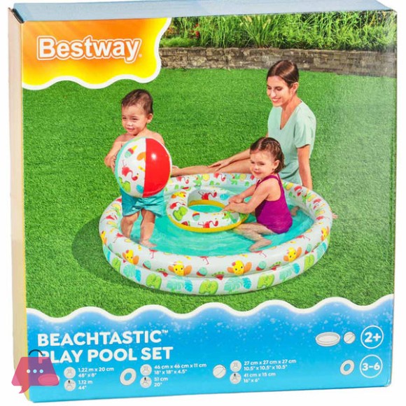 Bestway Play Pool 4 Feet with Swim Ring and Ball