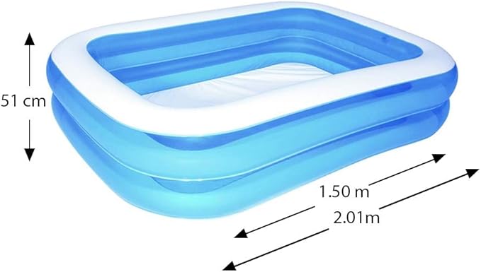 Bestway Rectangular Inflatable Family Pool - 79 inch, Blue