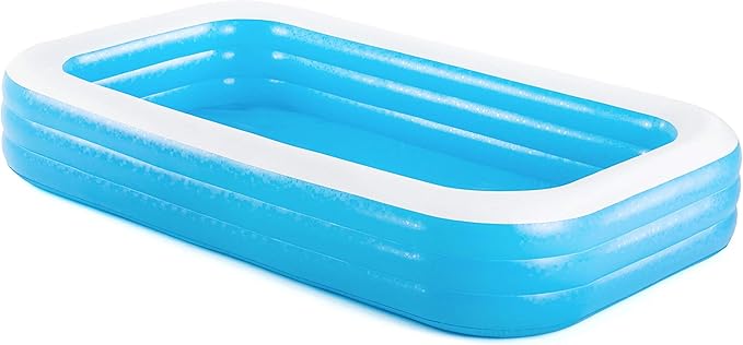 H2OGO! Blue Rectangular Family Pool - 10' x 6' x 22"