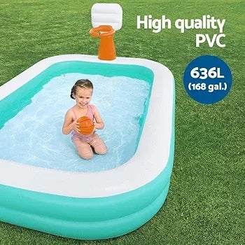 Bestway Dunk N' Splash - Inflatable Family Pool with Basketball Hoop