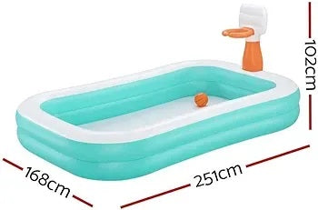 Bestway Dunk N' Splash - Inflatable Family Pool with Basketball Hoop