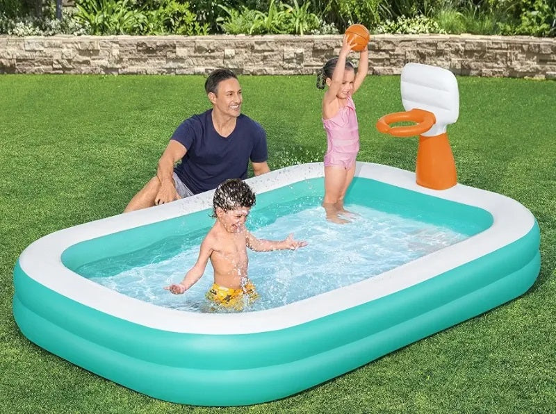 Bestway Dunk N' Splash - Inflatable Family Pool with Basketball Hoop