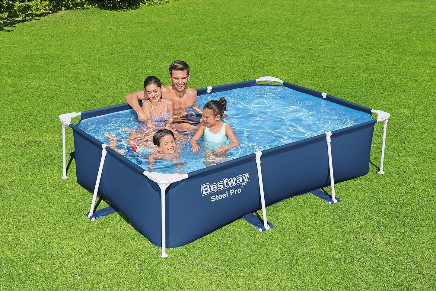 Bestway - Steel Pro 2.6m x 1.7m x 61cm Rectangular Above Ground Pool