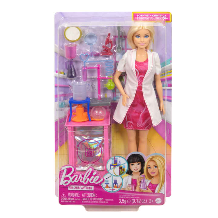 Barbie Scientist Doll with Lab Table & Color-Change Accessories