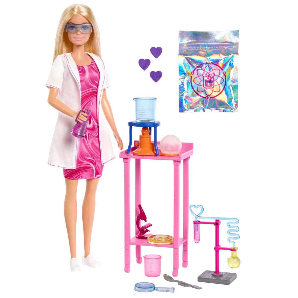 Barbie Scientist Doll with Lab Table & Color-Change Accessories