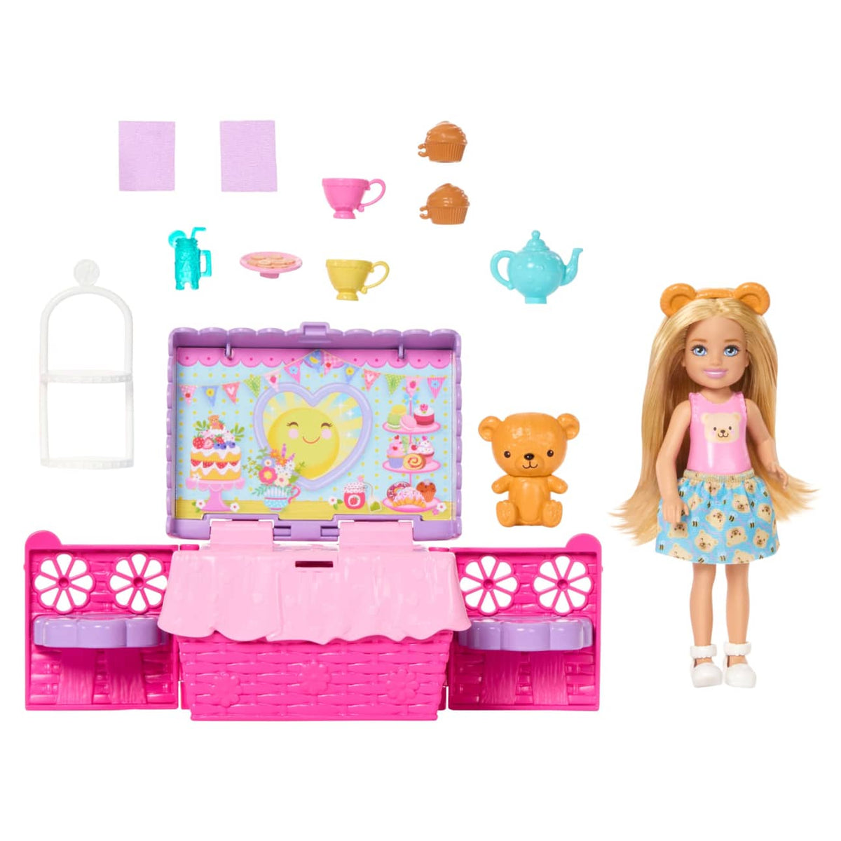 Barbie Family & Friends Club Chelsea Pop-Up Tea Party Playset
