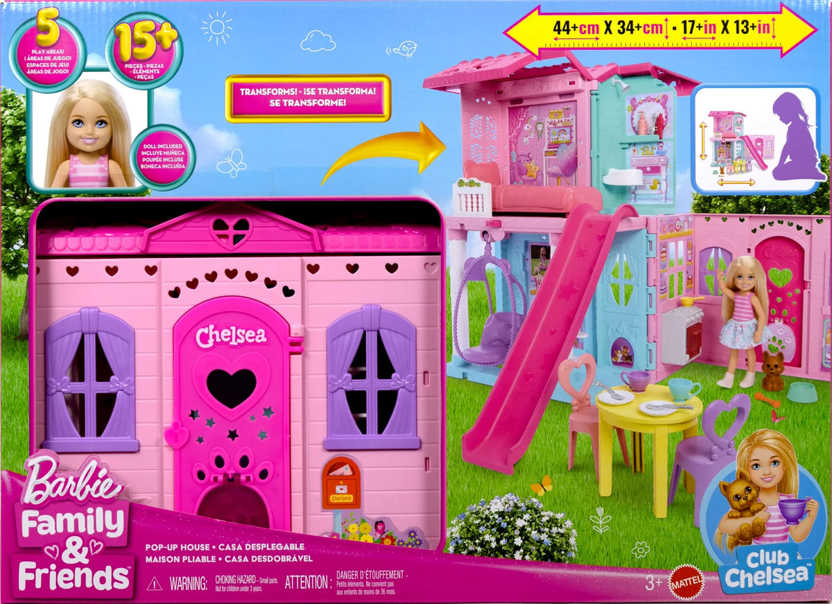 Barbie Chelsea Pop-Up Doll House With Doll