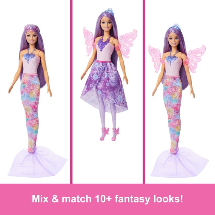 Barbie Fantasy Fashion Pack with Mermaid & Fairy Accessories