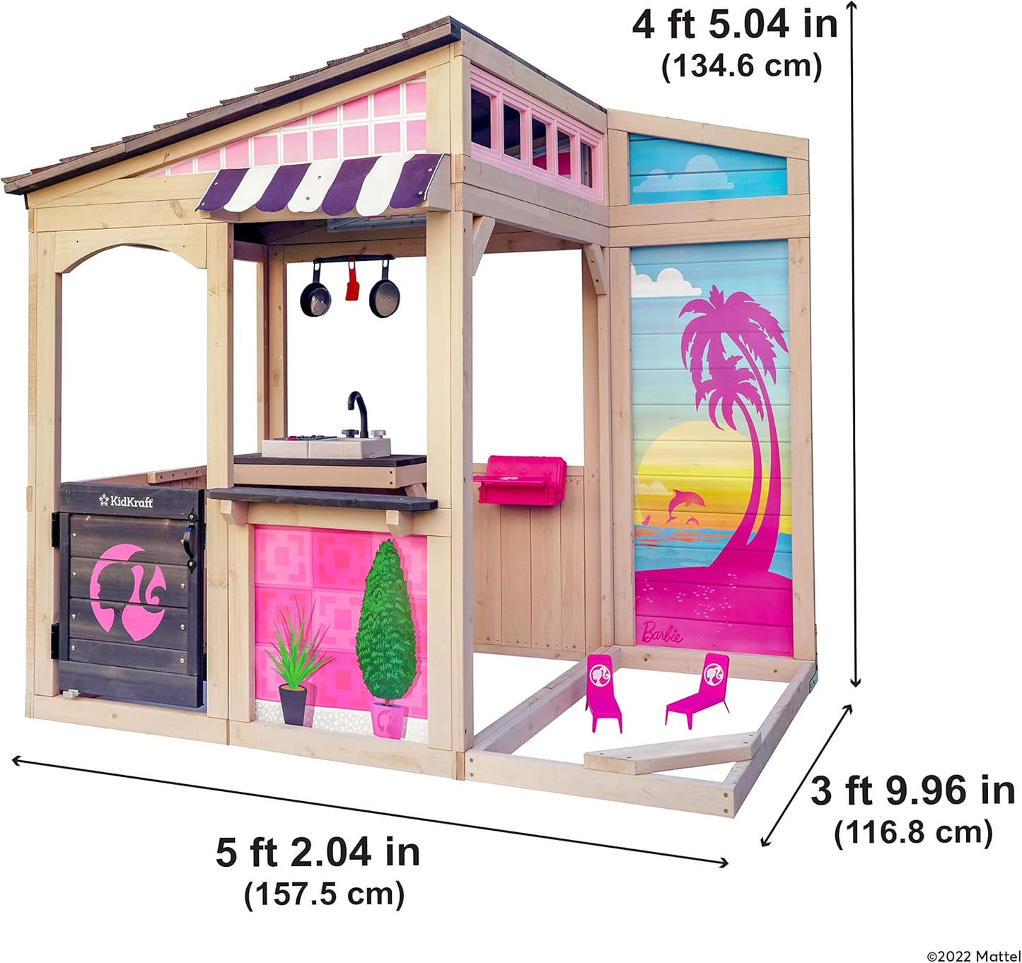 KidKraft Barbie™ Seaside Wooden Outdoor Playhouse