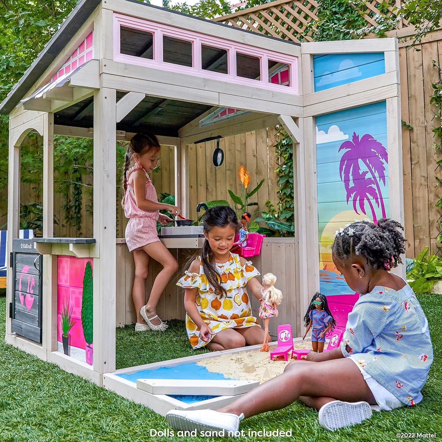 KidKraft Barbie™ Seaside Wooden Outdoor Playhouse