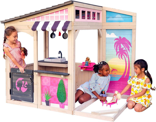 KidKraft Barbie™ Seaside Wooden Outdoor Playhouse