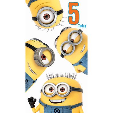 Despicable Me 5th Birthday Card