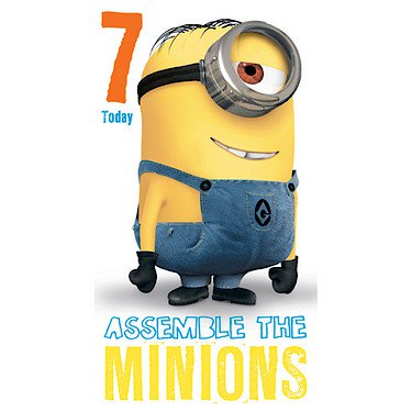 Despicable Me 7th Birthday Card