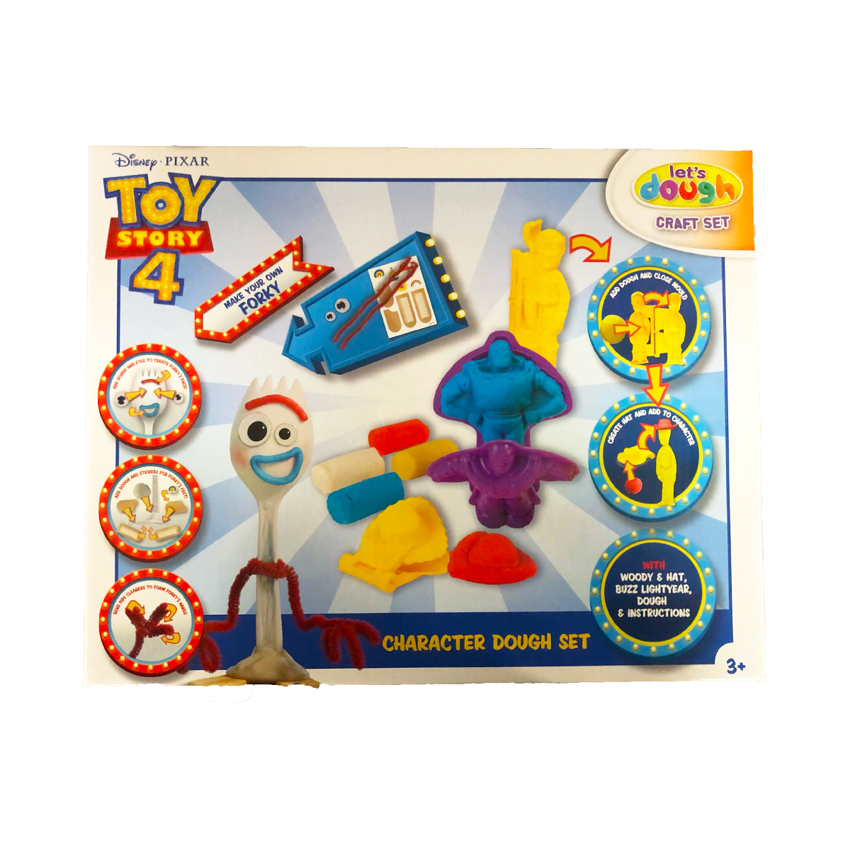 Disney Pixar Toy Story 4 Lets Dough Character Dough Set and Make Your Own Forky
