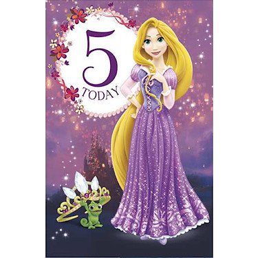 Disney Tangled Birthday Card - 5 Years