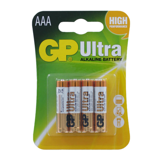 GP Batteries Ultra Alkaline 4 x AAA Batteries