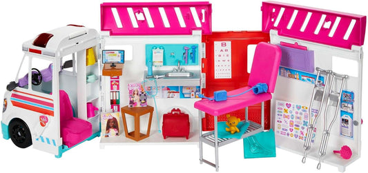 Barbie Transforming Ambulance and Clinic Playset, 20+ Accessories HKT79