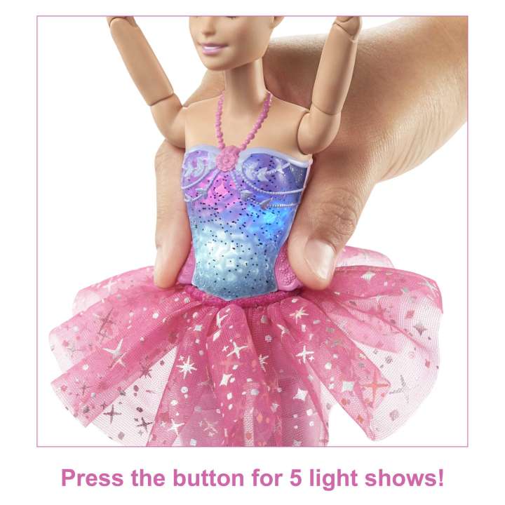 Barbie Dreamtopia Twinkle Lights Ballerina Doll, Blonde With Light-Up Feature
