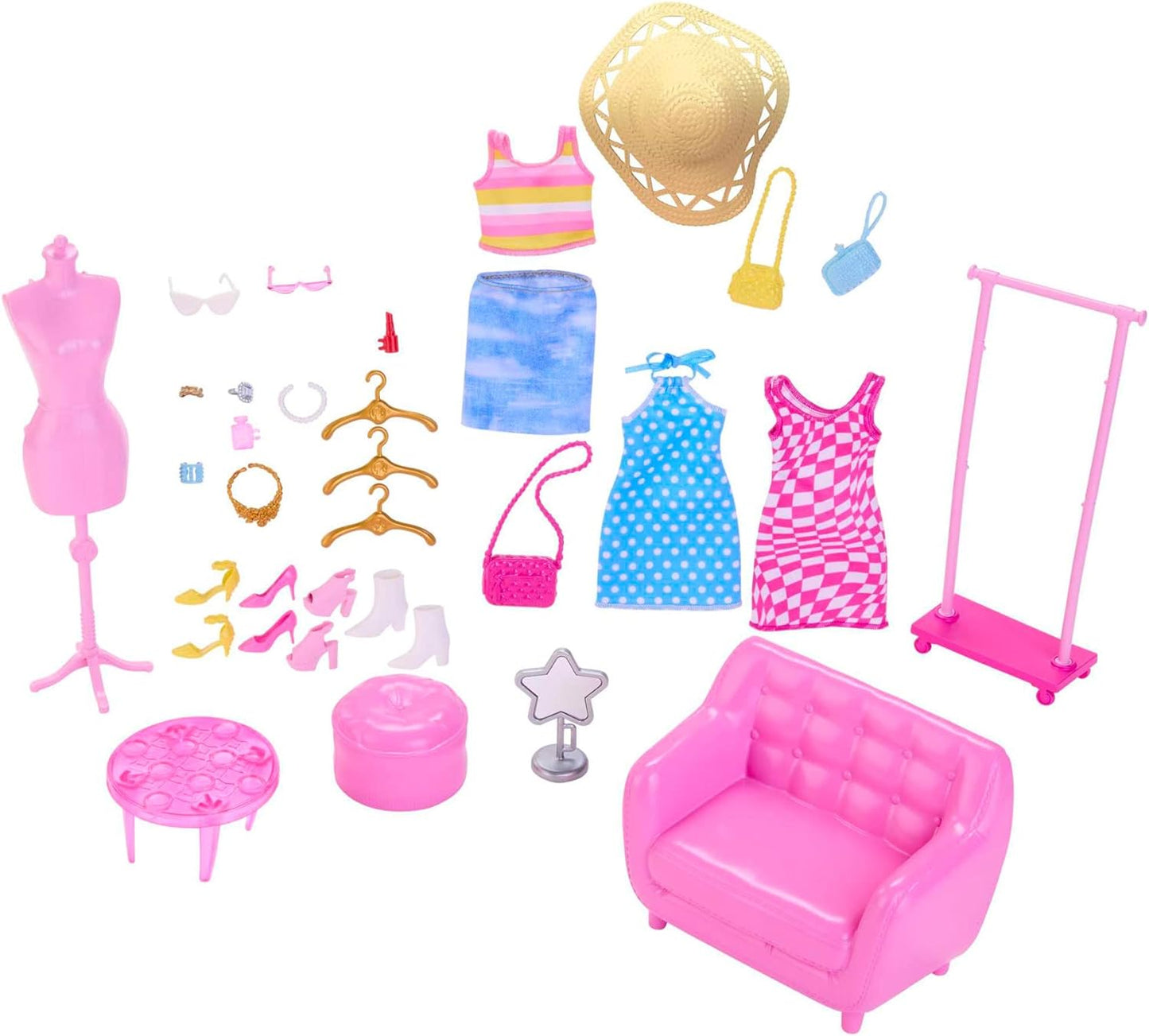 Barbie Stylist and Wardrobe Doll with Fashion Accessories