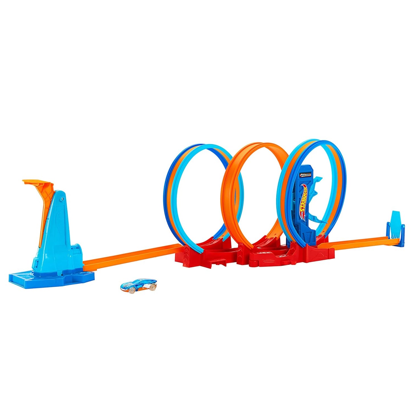 Hot Wheels HPX93 Ultrahots Triple Career Playset with 3 Loops and 1 Car to Scale 1:64, Connectable with Other Hot Wheels Sets, Foldable for Storage, Toy for Kids Ages 4 Hot Wheels HPX93 Ultrahots Triple Career Playset with 3 Loops and 1 Car to Scale 1:64, Connectable with Other Hot Wheels Sets, Foldable for Storage, Toy for Kids Ages 4