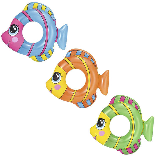 Inflatable Friendly Fish Swim Rings 81cm x 76cm