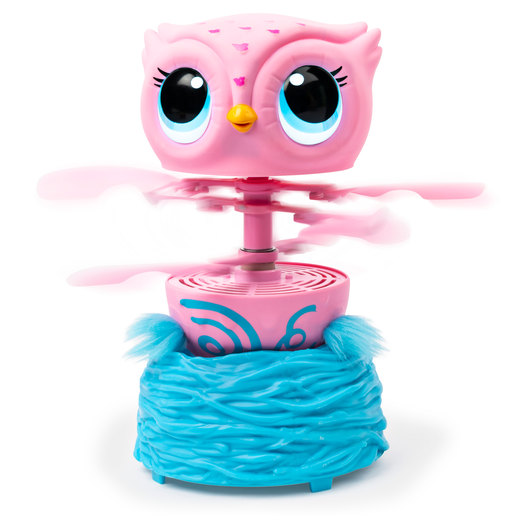 Owleez Flying Baby Owl Interactive Toy - Pink - Plush