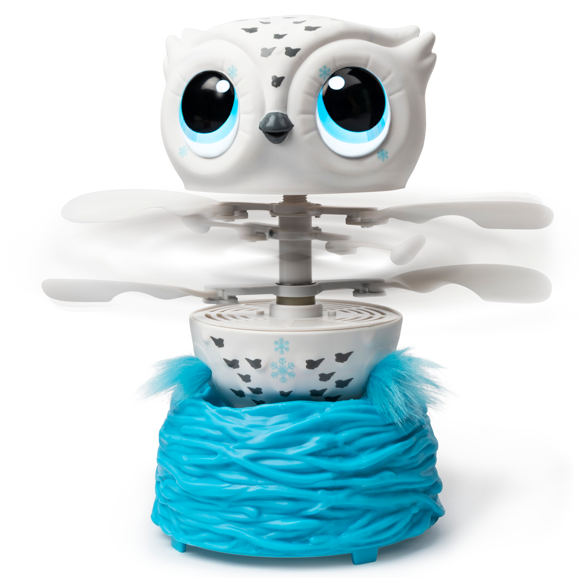 Owleez Flying Baby Owl Interactive Toy - White - Plush