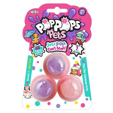 Pop Pops Pets 3 Pops Blister
