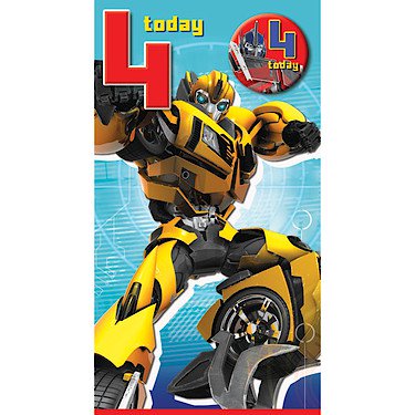 Transformers 4th Birthday Card