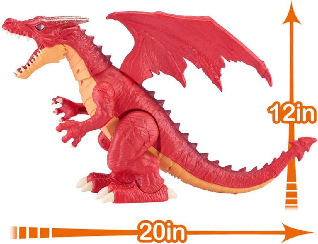 Robo Alive Interactive Fire Breathing Roaring Dragon By ZURU (Colors Vary)