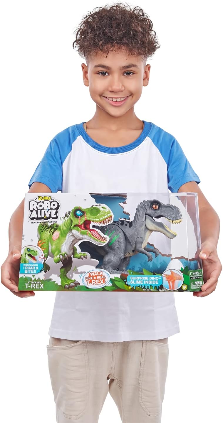 Robo alive attacking t rex shop