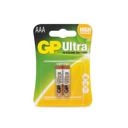 GP Batteries 2 Pack 1.5V Ultra Alkaline AAA