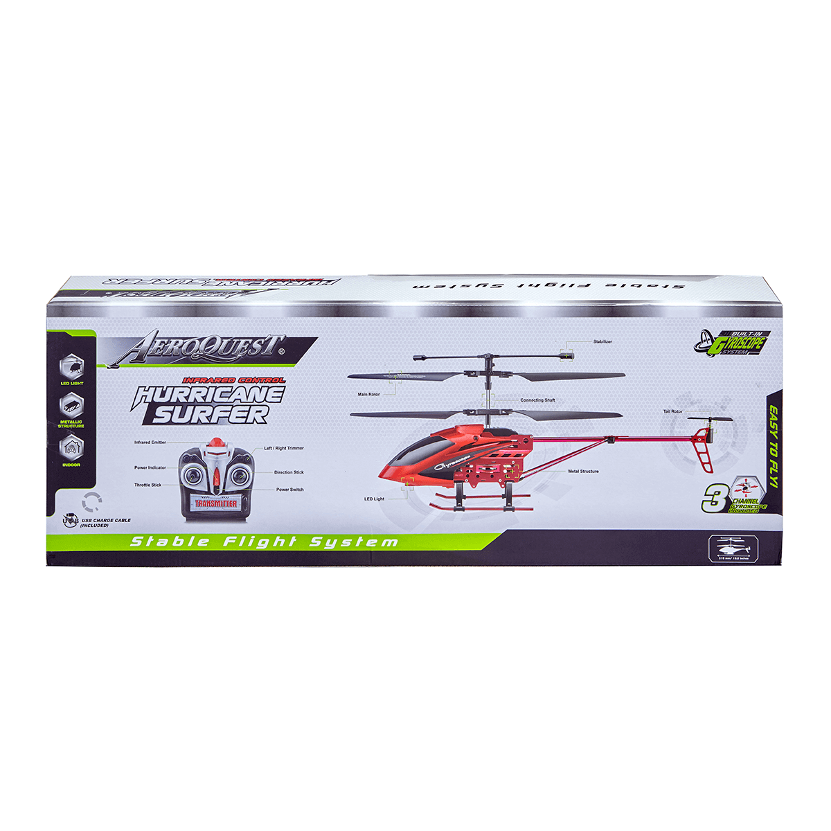 Hurricane Surfer RC Helicopter - Red