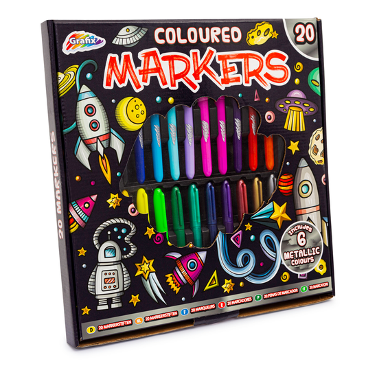 Coloured Markers 20 Pack